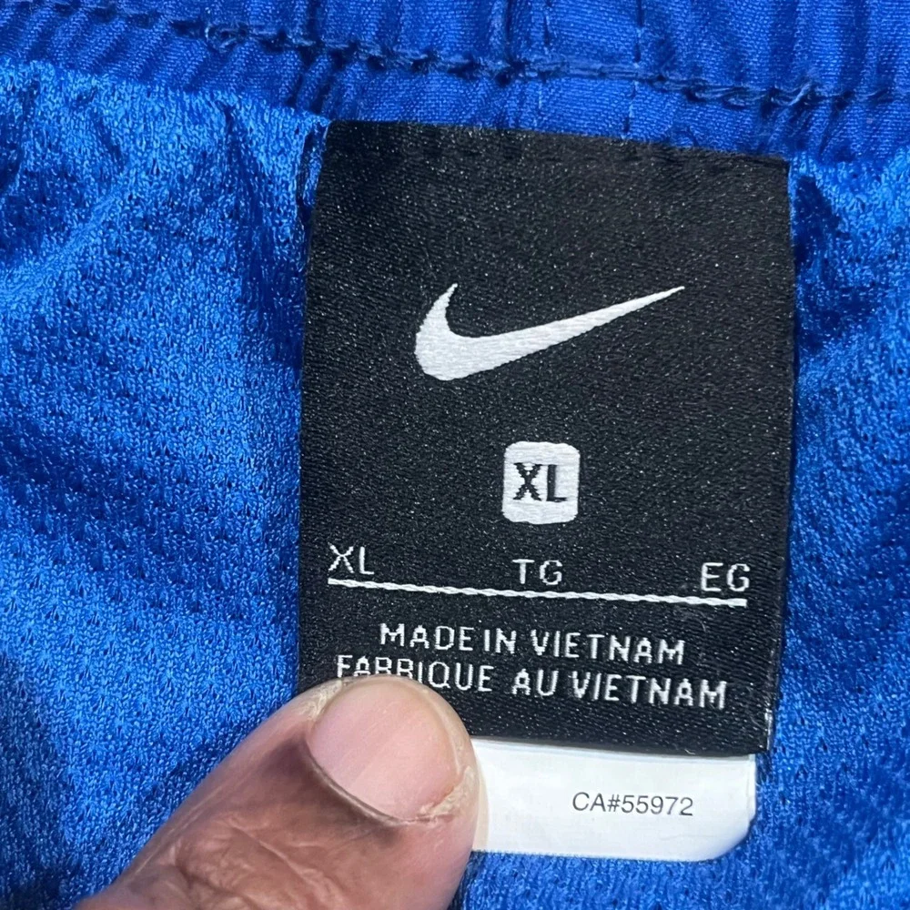 Nike Mens Swim Trunks XL Royal Blue Graphic Logo Mesh Lined Board Shorts‎